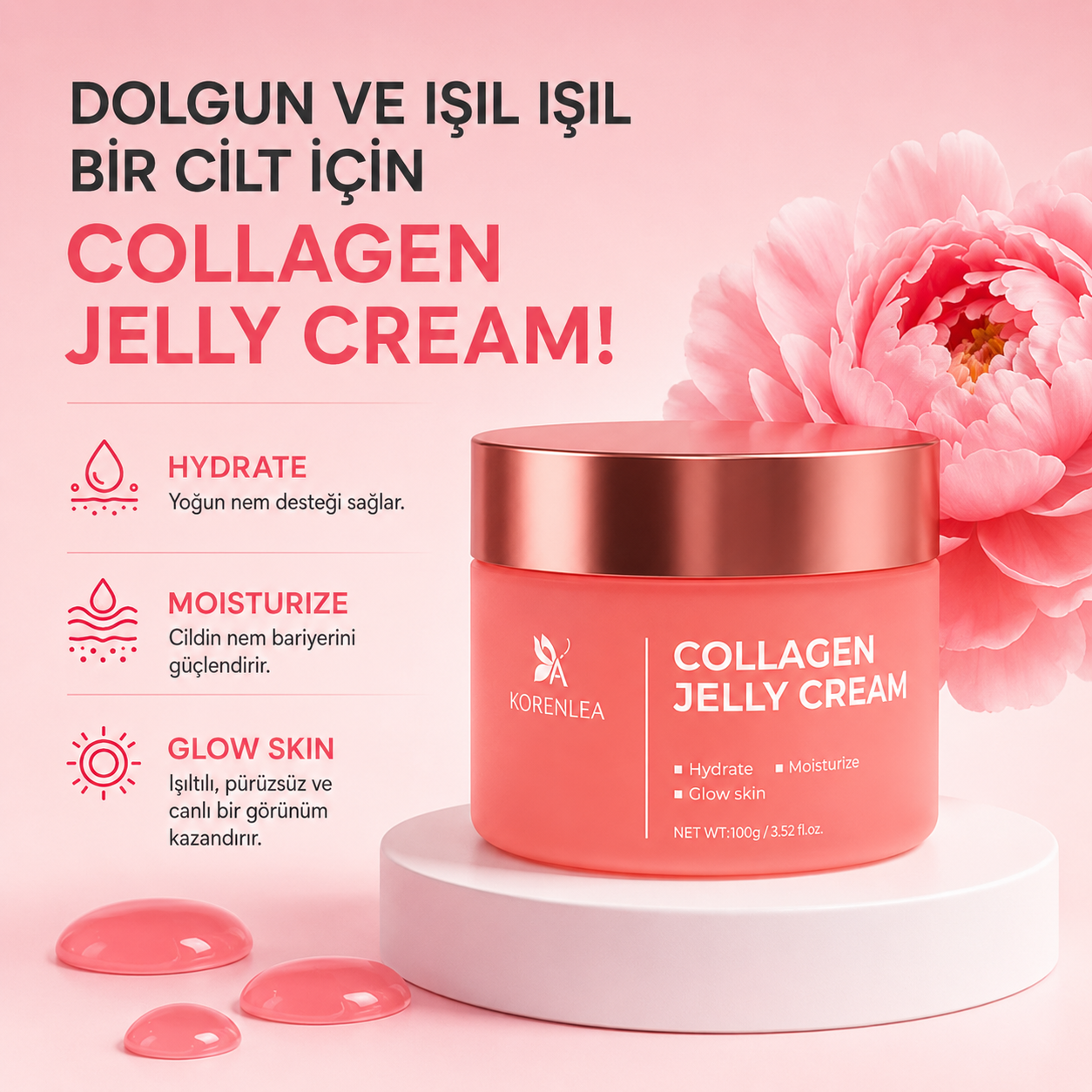 Korenlea ™ Somon PDRN Collagen Jelly Cream