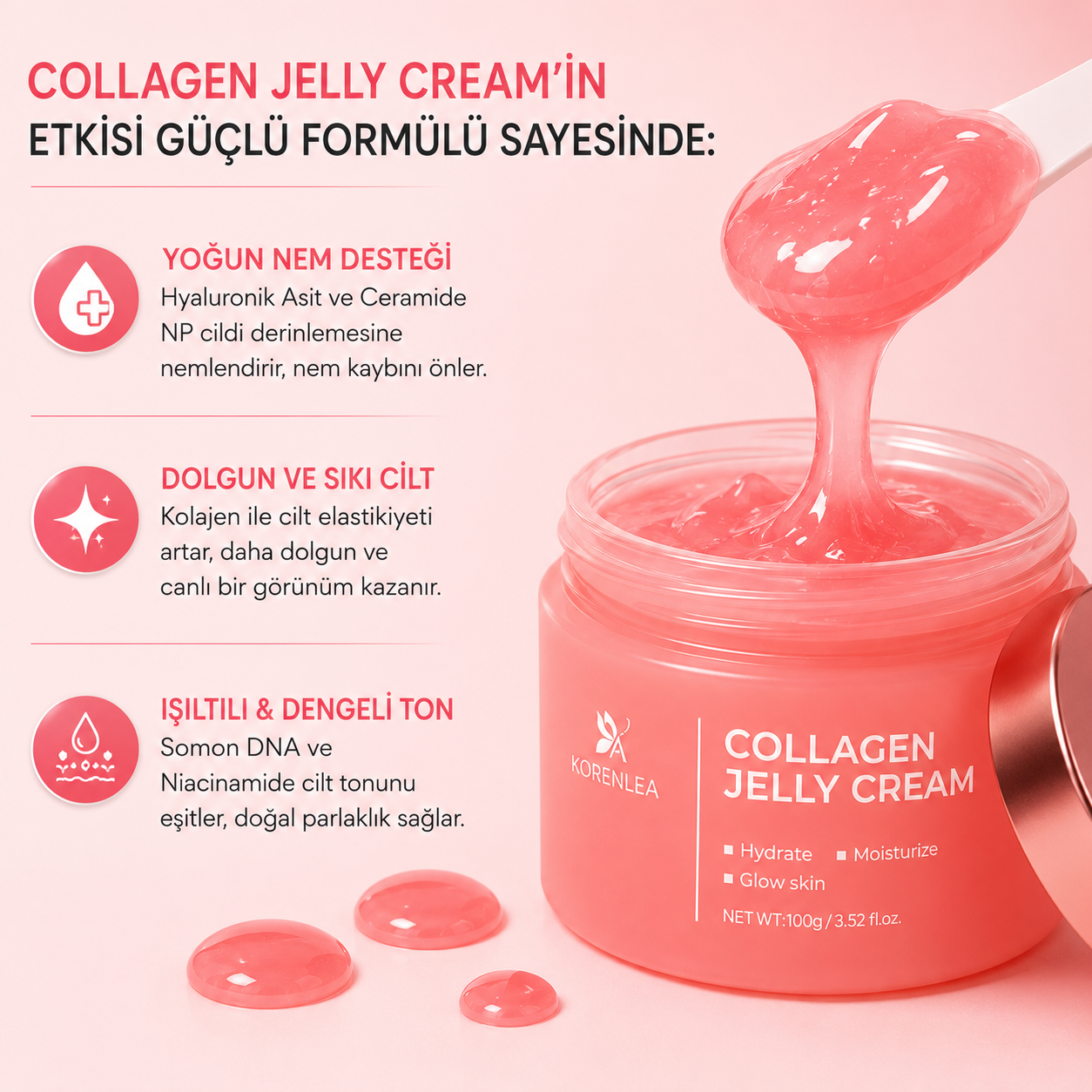 Korenlea ™ Somon PDRN Collagen Jelly Cream